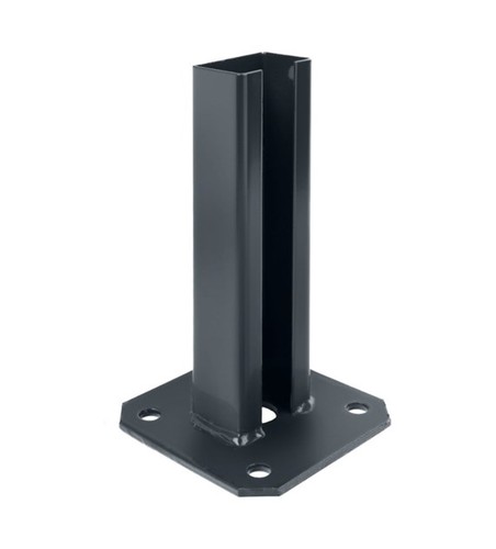 Pied poteau platine à - de,