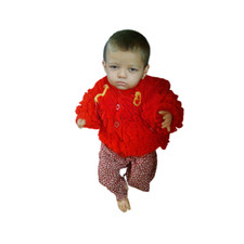 Gilet neuf  rouge point