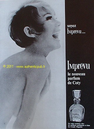 Publicite parfum coty imprevu - publicite,