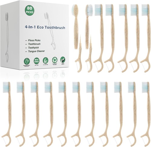 Travel toothbrush dental floss - dental,