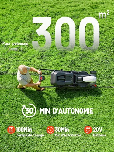 Tondeuse gazon sans fil - sans,