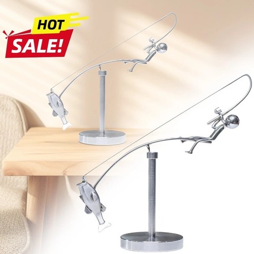 Kinetic fishing sculpture - fishing,