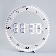 Horloge murale numérique matériau ABS avec grand écran LED et fonction tempé