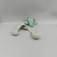 Doudou plat éléphant bleu