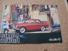 fascicule feuillet ORIGinal concessionnaire simca  étoile 6 promotionnel