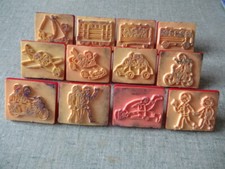 LOT 12 TAMPONS VINTAGE – ECOLE SCOLAIRE ENFANT : THEME DEPLACEMENTS AUTO MOTO 