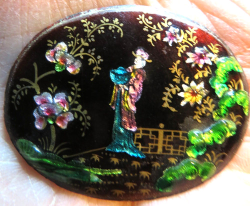 Miniature japonisante email - miniature, de