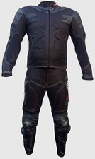 COMBINAISON MOTO NOIR CUIR EN