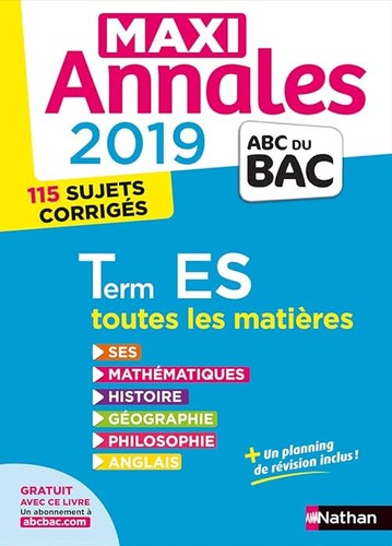 Maxi annales abc - bac, 2019