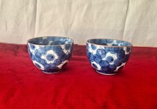 Porcelaine Fine Bleue Paire de