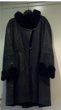 Manteau veste noir cuir