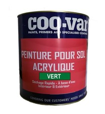Coo-var Peinture acrylique sols intèrieur et extérieur béton et bois 5L Vert