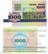 BELARUS BIELORUSSIE Billet 1000 Roubles 1998 P16 NEUF UNC
