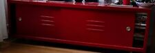 meuble TV métal rouge état