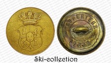 Bouton d'Administration, Armoiries Royales d'Espagne. XIX°s. 21 mm
