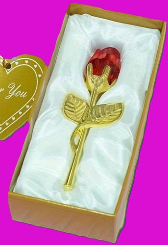 Rose rouge cristal - rose, en