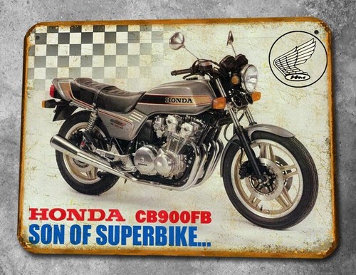 Plaque metal vintage - honda, 900