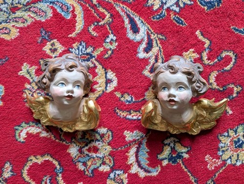 Paire têtes anges - de, d'anges