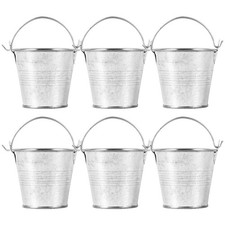  6 Pcs Mini Seau Petits Seaux Avec Anse Mini-seau De Fleurs En Métal