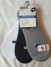 3 paires de chaussettes protège pieds noir, gris et blanc Lotto
