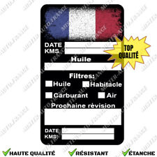 Autocollant Entretien Voiture ✅Étiquette Vidange Huile Filtre Véhicule Étanche