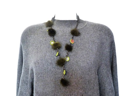 Collier métal gris - collier, en