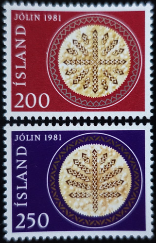 Timbres islande galettes - timbres, d'