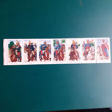 LUCIEN ROUSSELOT Bande de 7 vignettes uiformes militaires