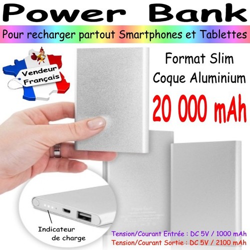 Power bank slim 20000 mah - bank,