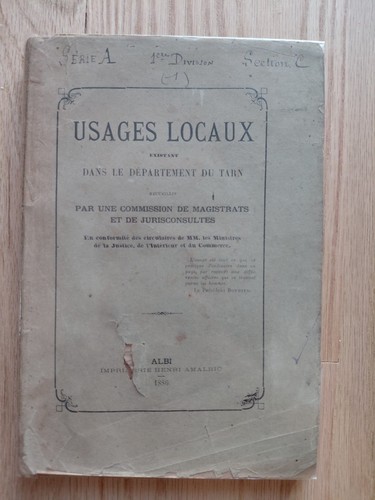 Usages locaux existant dans - , le