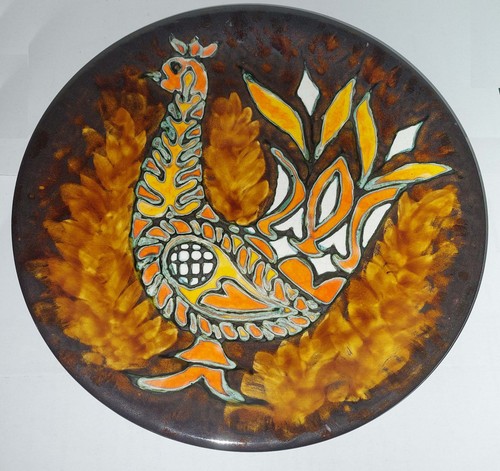 Assiette emaux coq - emaux, piece