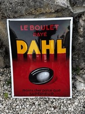 Ancienne Plaque Émaillée BOULET RAYÉ DAHL CHARBON MINES EAS 1930 NORD