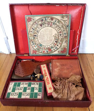 c. 1900 - BOITE DE JEUX ANCIENS 'JEUX DE SOCIETE' - JJF - Paris - POUR PIECES