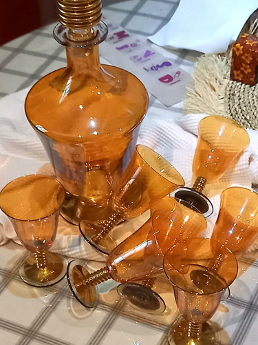 Ancien service vin verre - à, en