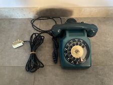 Telephone vintage retro 80s bleu cadran Socotel fonctionnel très bon état retro