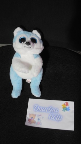 Doudou peluche chien husky - chien,