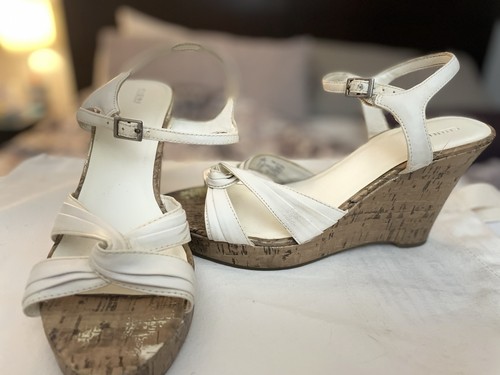Fioni women white wedges - fioni,
