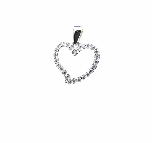 Pendentif blanc 18k - or,