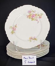 HAVILAND: 5 assiettes à dessert en porcelaine de Limoges signées !