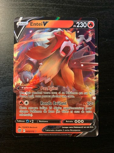Carte pokémon entei - pokémon, 022/172