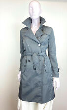Armani Collezioni - trench manteau en toile grise - taille 38