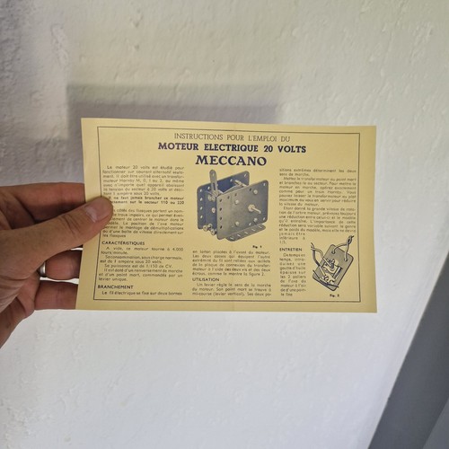 Meccano intruction pour moteur - meccano,
