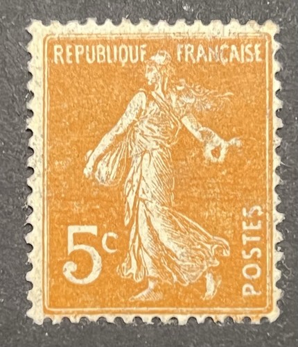 Timbre variété 158 jaune - timbre,