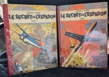 2 Toilés Lombard Blake et Mortimer "Le secret de L'espadon" 1954-55 E.P Jacobs