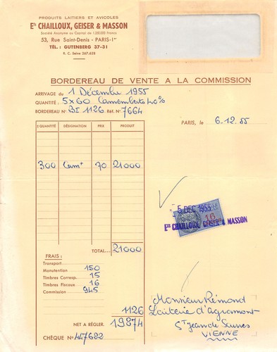 1955 laitiers avicoles - 1955, et