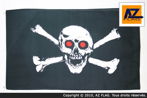 Drapeau pirate yeux rouges - yeux,