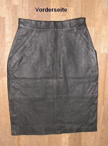 Jupe cuir noire longue - en, mi-longue
