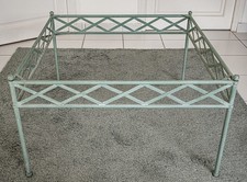 Table basse fer et verre, vert