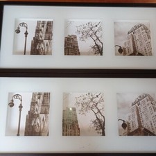 Lot de deux cadres de décoration murale sur la thématique de new york ville