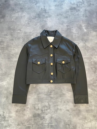 Veste courte cuir agneau - courte, en